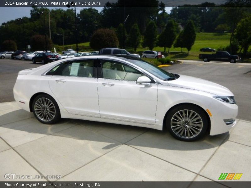 White Platinum / Light Dune 2014 Lincoln MKZ AWD