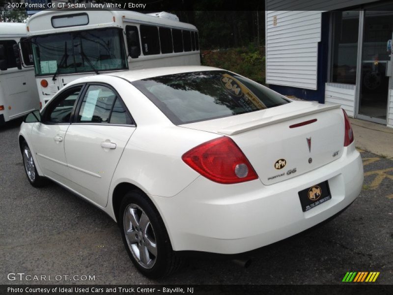 Ivory White / Ebony 2007 Pontiac G6 GT Sedan