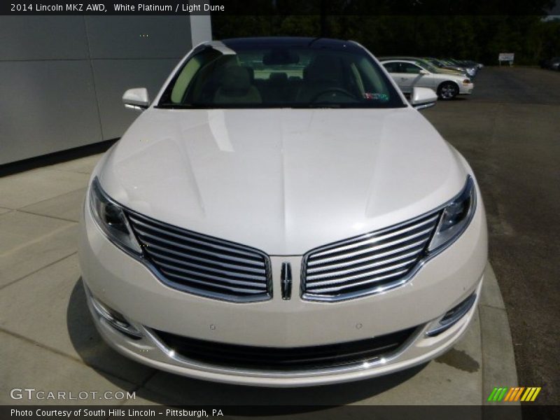 White Platinum / Light Dune 2014 Lincoln MKZ AWD