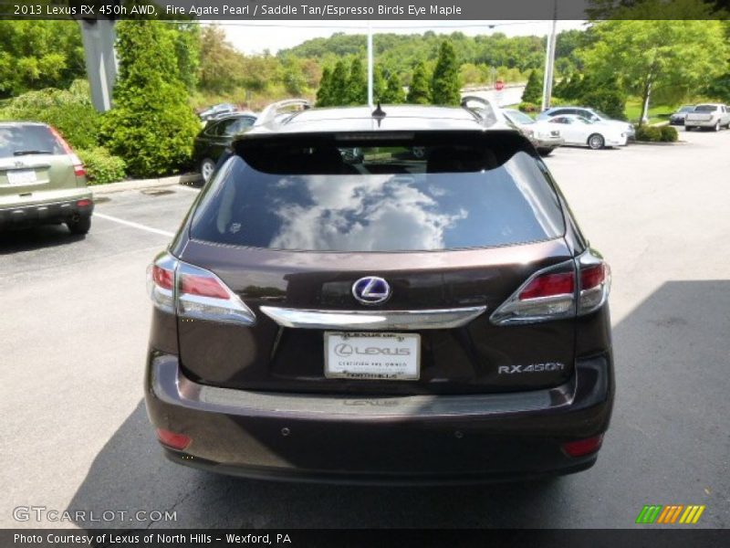 Fire Agate Pearl / Saddle Tan/Espresso Birds Eye Maple 2013 Lexus RX 450h AWD