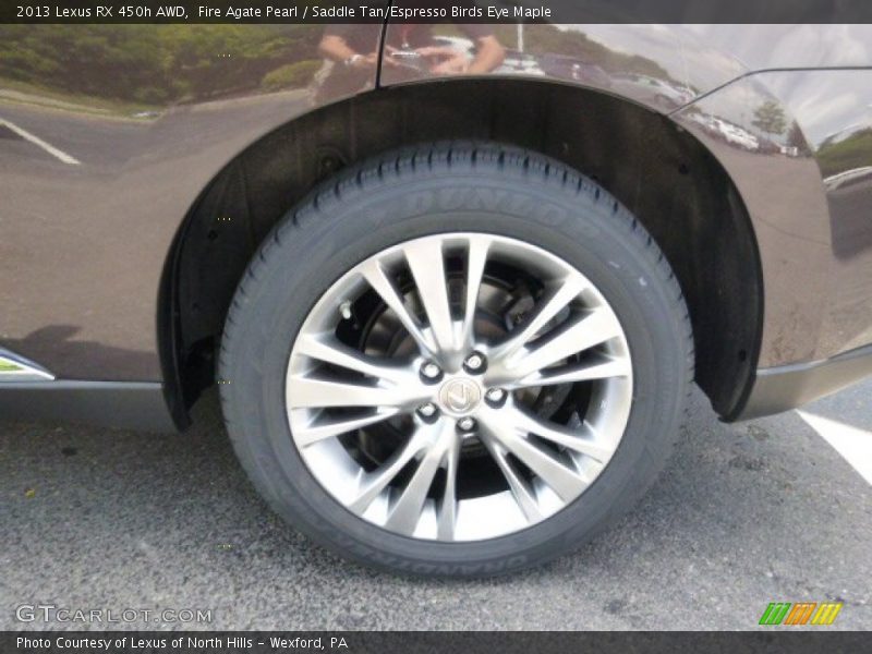 Fire Agate Pearl / Saddle Tan/Espresso Birds Eye Maple 2013 Lexus RX 450h AWD
