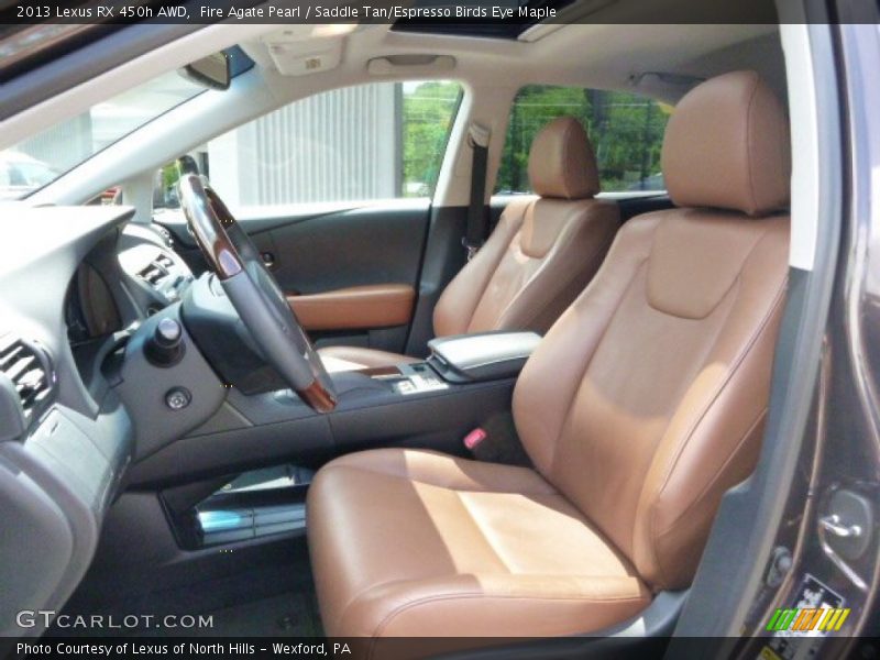 Fire Agate Pearl / Saddle Tan/Espresso Birds Eye Maple 2013 Lexus RX 450h AWD
