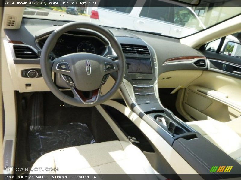 White Platinum / Light Dune 2014 Lincoln MKZ AWD