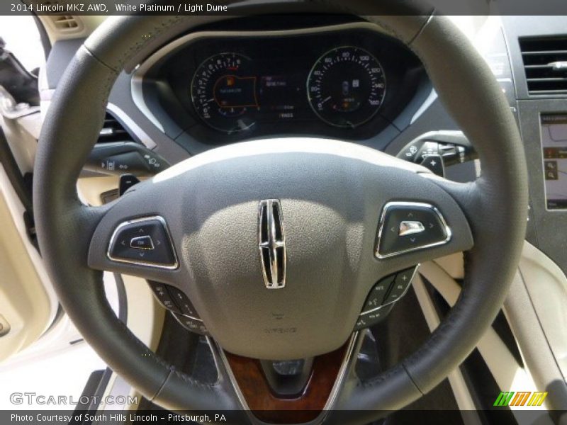 White Platinum / Light Dune 2014 Lincoln MKZ AWD