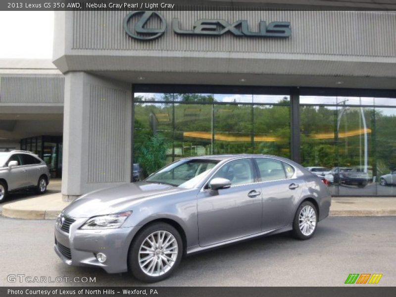Nebula Gray Pearl / Light Gray 2013 Lexus GS 350 AWD