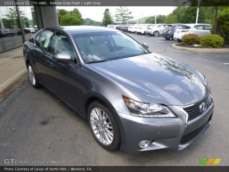 Nebula Gray Pearl / Light Gray 2013 Lexus GS 350 AWD