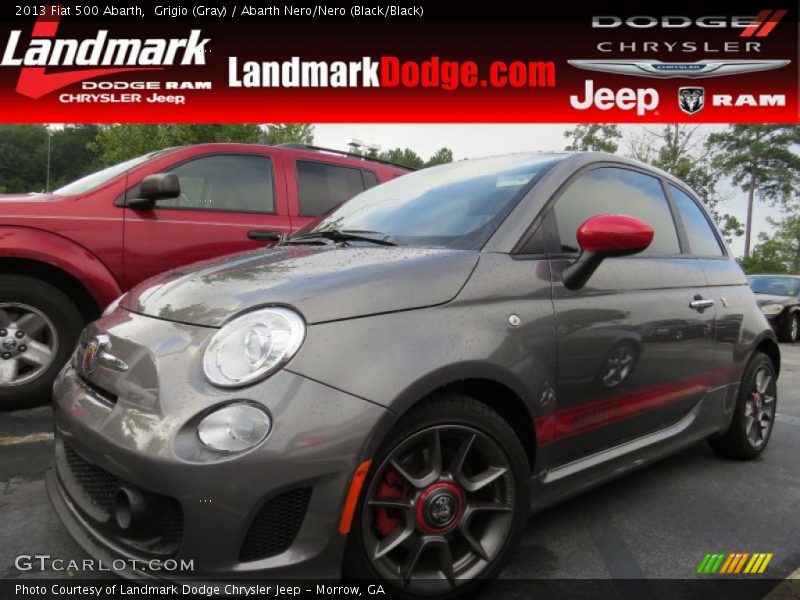 Grigio (Gray) / Abarth Nero/Nero (Black/Black) 2013 Fiat 500 Abarth