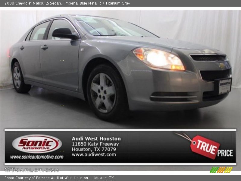 Imperial Blue Metallic / Titanium Gray 2008 Chevrolet Malibu LS Sedan