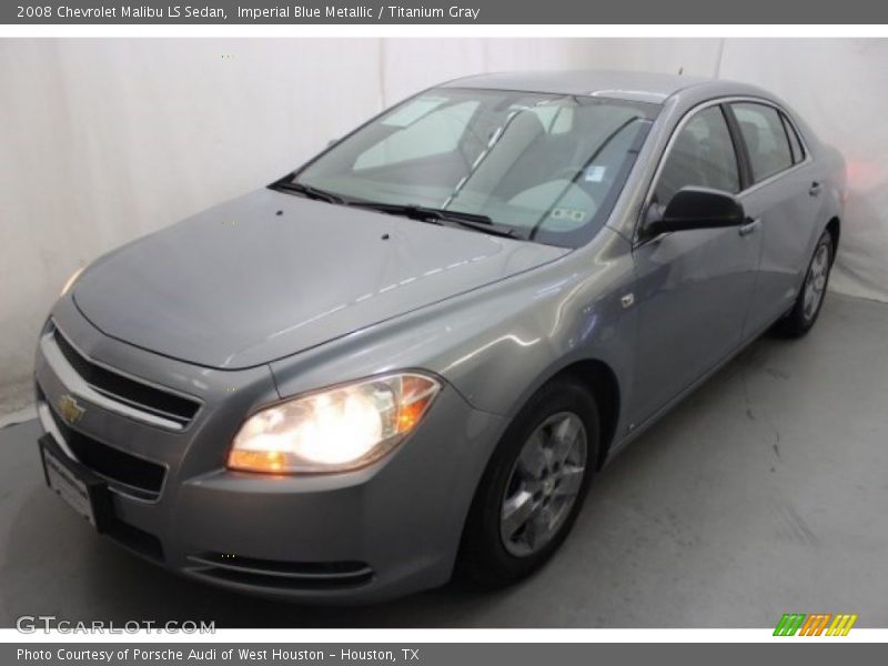 Imperial Blue Metallic / Titanium Gray 2008 Chevrolet Malibu LS Sedan