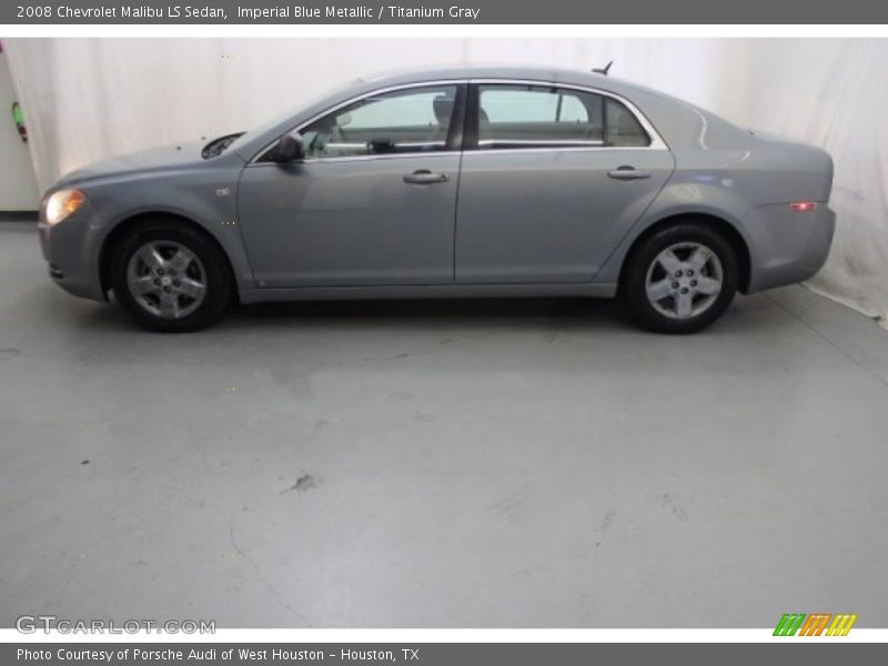 Imperial Blue Metallic / Titanium Gray 2008 Chevrolet Malibu LS Sedan