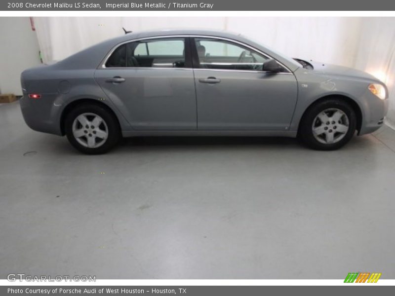 Imperial Blue Metallic / Titanium Gray 2008 Chevrolet Malibu LS Sedan
