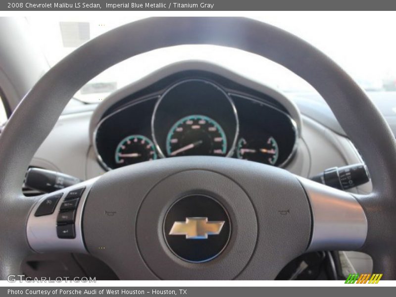 Imperial Blue Metallic / Titanium Gray 2008 Chevrolet Malibu LS Sedan
