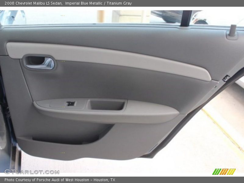 Imperial Blue Metallic / Titanium Gray 2008 Chevrolet Malibu LS Sedan