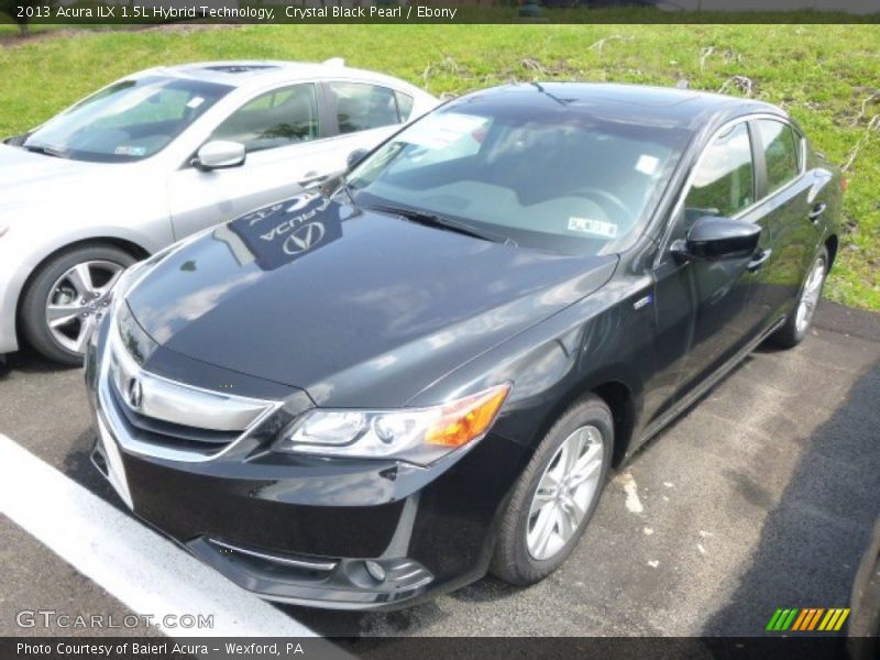 Crystal Black Pearl / Ebony 2013 Acura ILX 1.5L Hybrid Technology