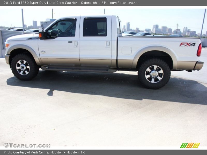 Oxford White / Platinum Pecan Leather 2013 Ford F250 Super Duty Lariat Crew Cab 4x4