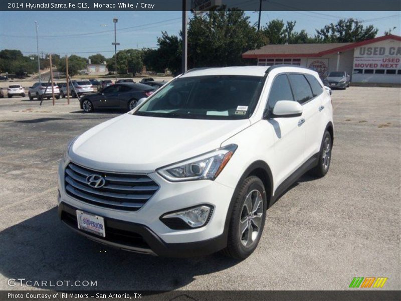 Monaco White / Gray 2014 Hyundai Santa Fe GLS