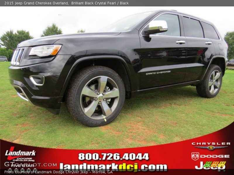 Brilliant Black Crystal Pearl / Black 2015 Jeep Grand Cherokee Overland