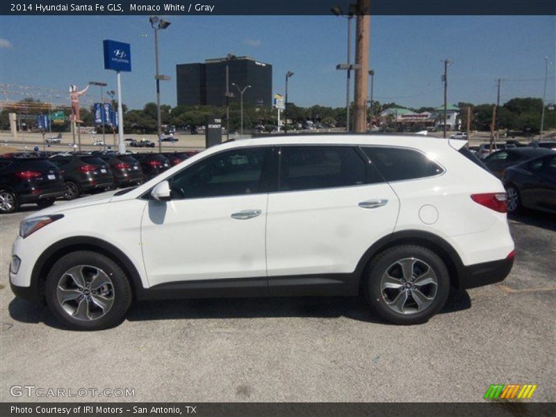 Monaco White / Gray 2014 Hyundai Santa Fe GLS