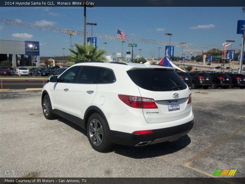 Monaco White / Gray 2014 Hyundai Santa Fe GLS