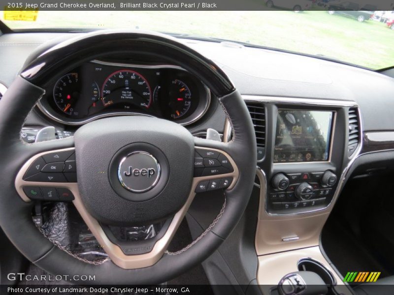 Brilliant Black Crystal Pearl / Black 2015 Jeep Grand Cherokee Overland