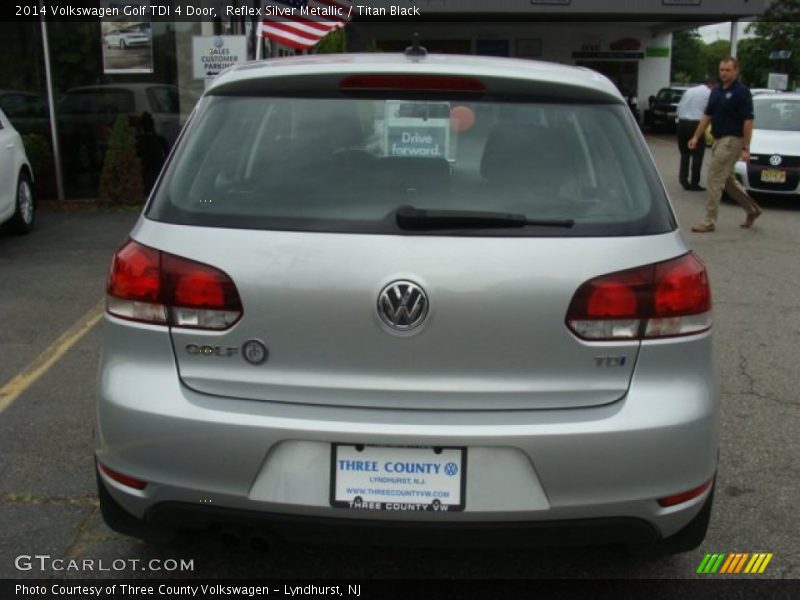 Reflex Silver Metallic / Titan Black 2014 Volkswagen Golf TDI 4 Door