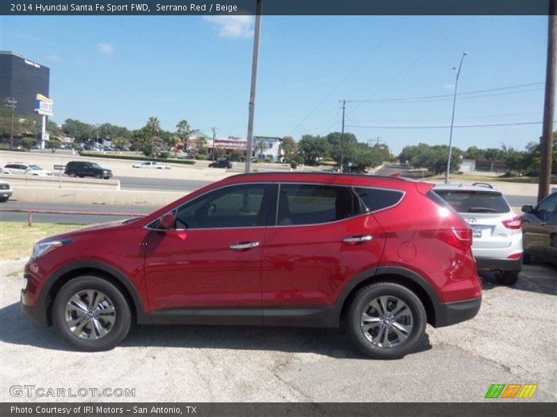 Serrano Red / Beige 2014 Hyundai Santa Fe Sport FWD