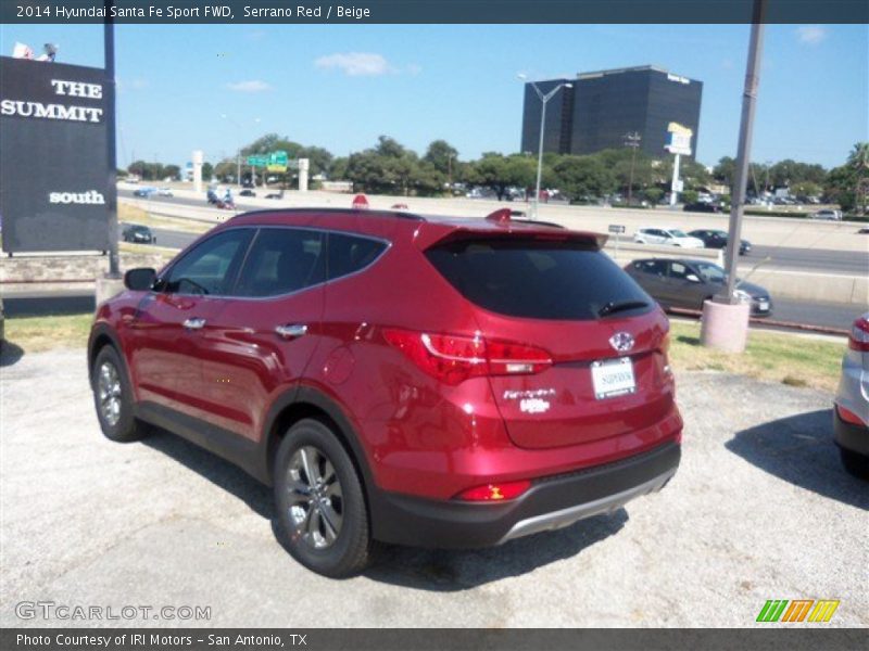 Serrano Red / Beige 2014 Hyundai Santa Fe Sport FWD