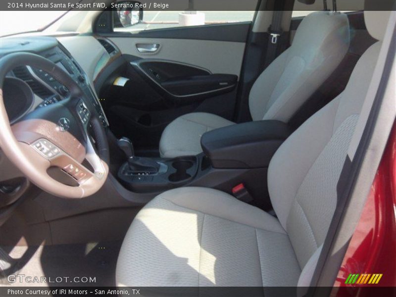 Serrano Red / Beige 2014 Hyundai Santa Fe Sport FWD