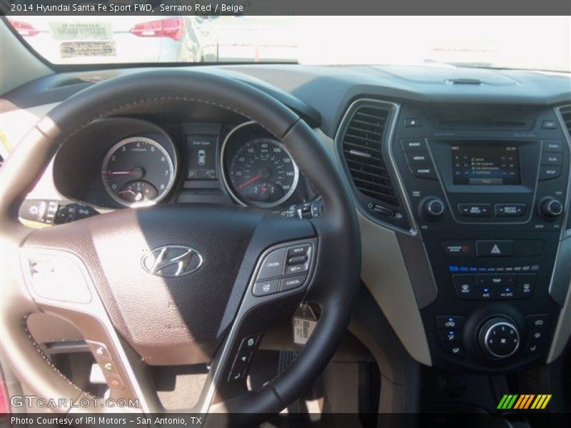 Serrano Red / Beige 2014 Hyundai Santa Fe Sport FWD