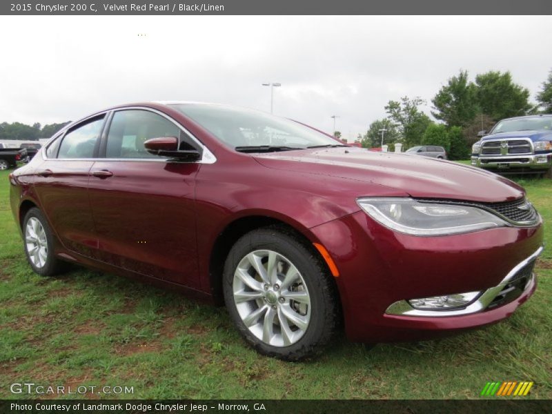 Velvet Red Pearl / Black/Linen 2015 Chrysler 200 C