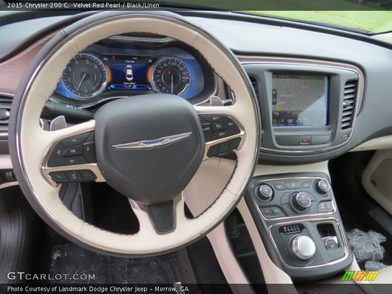 Velvet Red Pearl / Black/Linen 2015 Chrysler 200 C