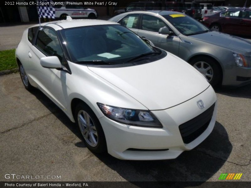 Premium White Pearl / Gray 2012 Honda CR-Z Sport Hybrid