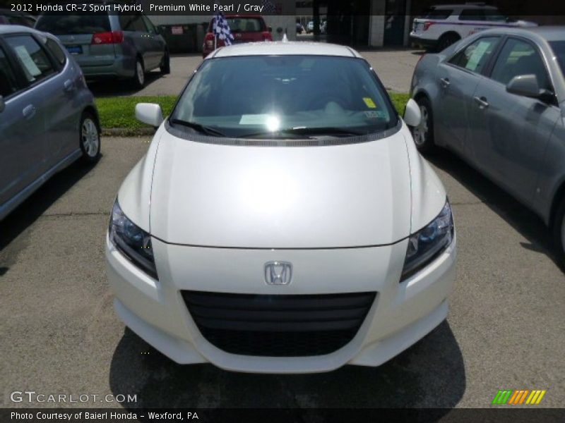 Premium White Pearl / Gray 2012 Honda CR-Z Sport Hybrid