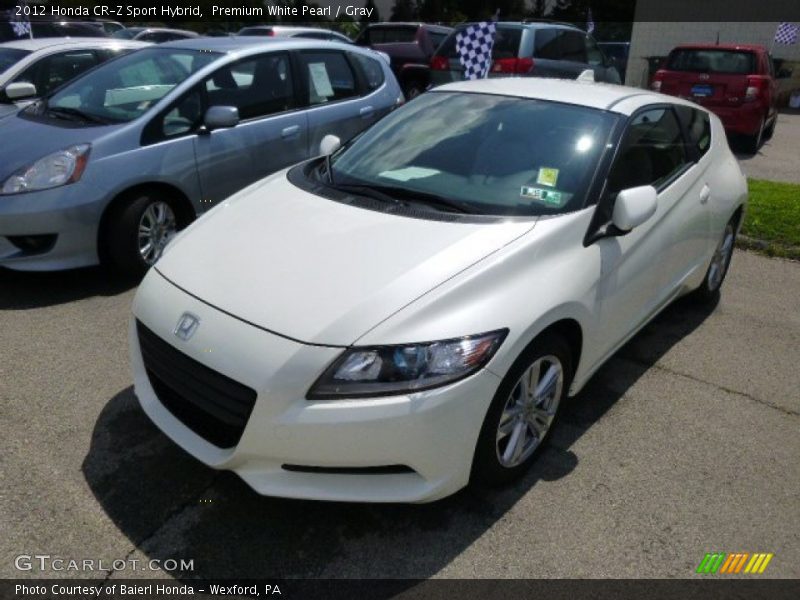 Premium White Pearl / Gray 2012 Honda CR-Z Sport Hybrid
