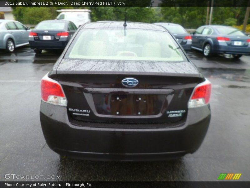 Deep Cherry Red Pearl / Ivory 2013 Subaru Impreza 2.0i 4 Door