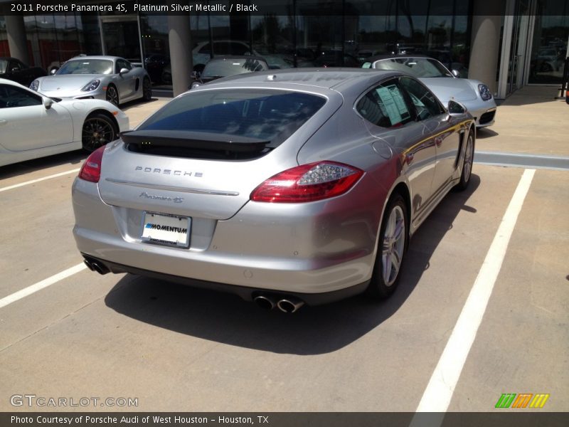 Platinum Silver Metallic / Black 2011 Porsche Panamera 4S