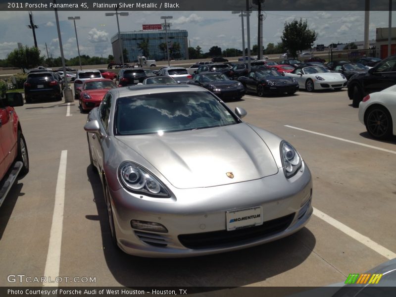 Platinum Silver Metallic / Black 2011 Porsche Panamera 4S
