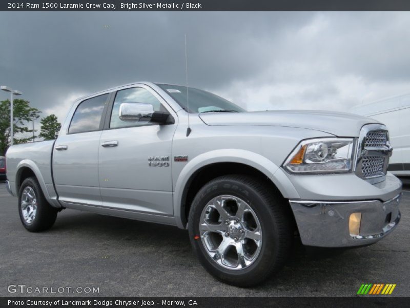 Bright Silver Metallic / Black 2014 Ram 1500 Laramie Crew Cab