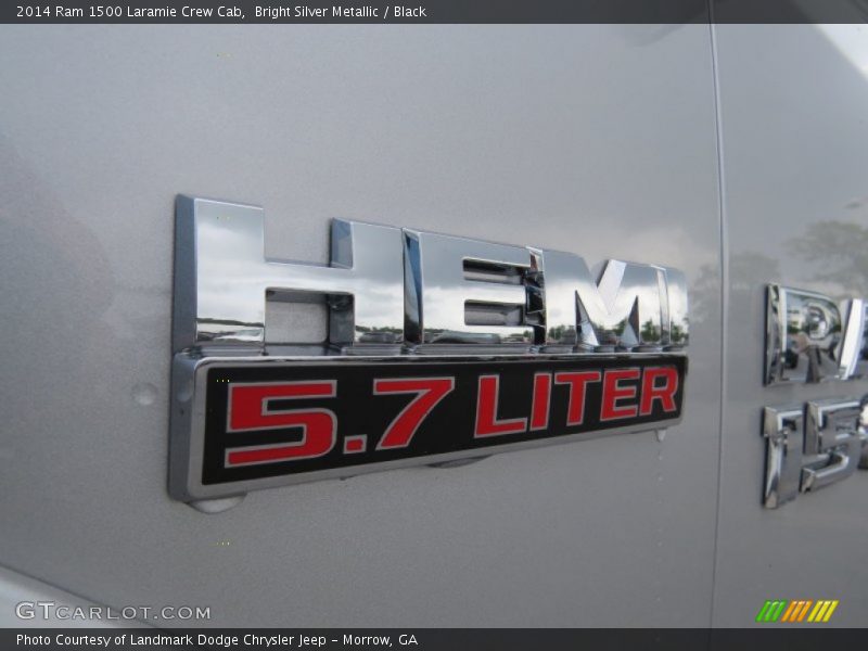 Bright Silver Metallic / Black 2014 Ram 1500 Laramie Crew Cab