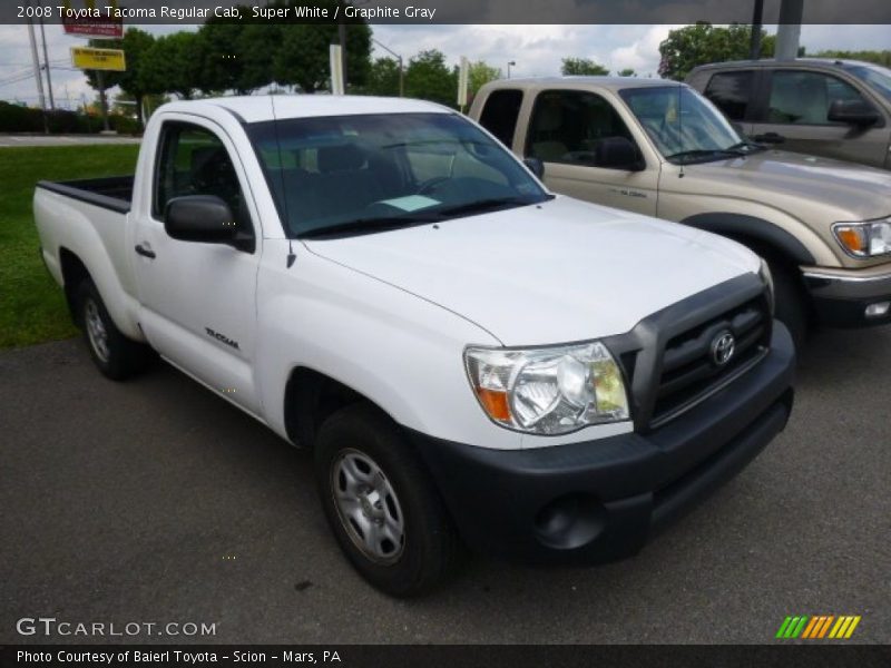 Super White / Graphite Gray 2008 Toyota Tacoma Regular Cab