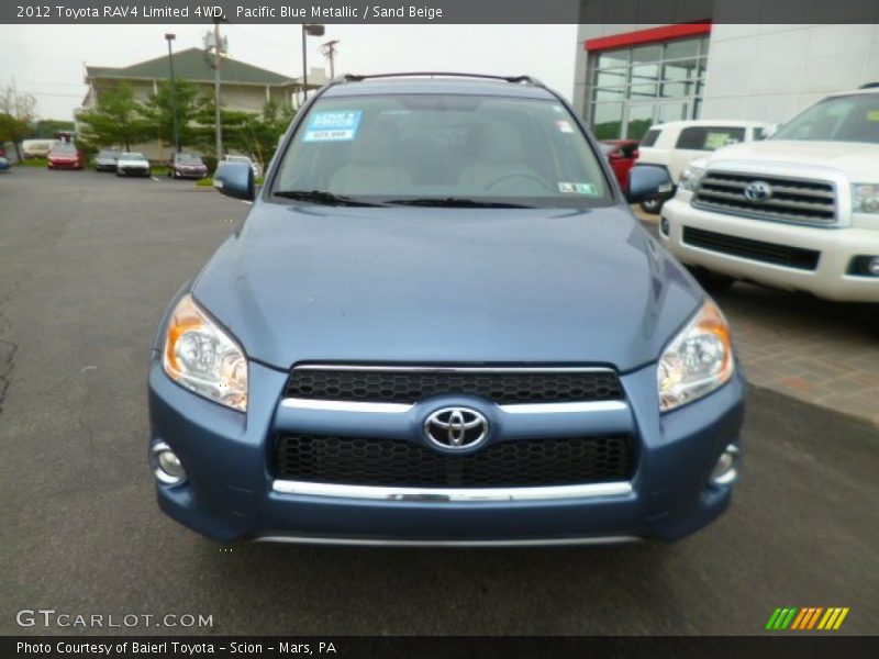 Pacific Blue Metallic / Sand Beige 2012 Toyota RAV4 Limited 4WD