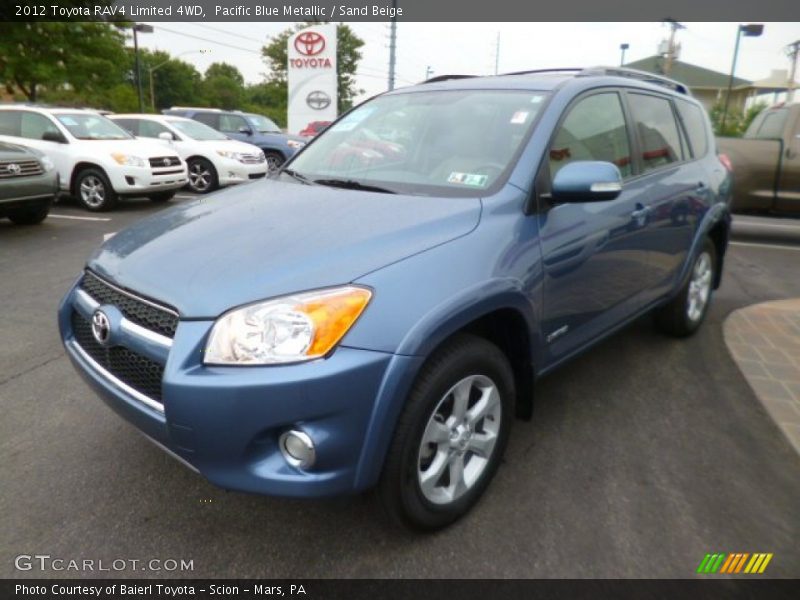 Pacific Blue Metallic / Sand Beige 2012 Toyota RAV4 Limited 4WD