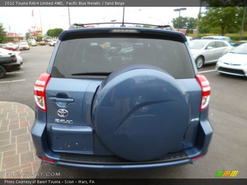Pacific Blue Metallic / Sand Beige 2012 Toyota RAV4 Limited 4WD