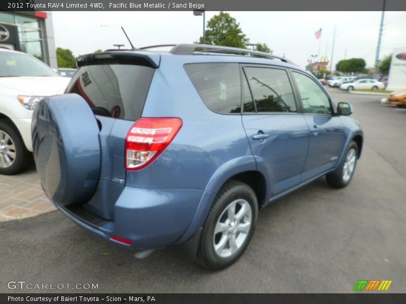 Pacific Blue Metallic / Sand Beige 2012 Toyota RAV4 Limited 4WD