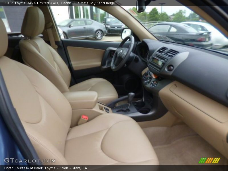 Pacific Blue Metallic / Sand Beige 2012 Toyota RAV4 Limited 4WD