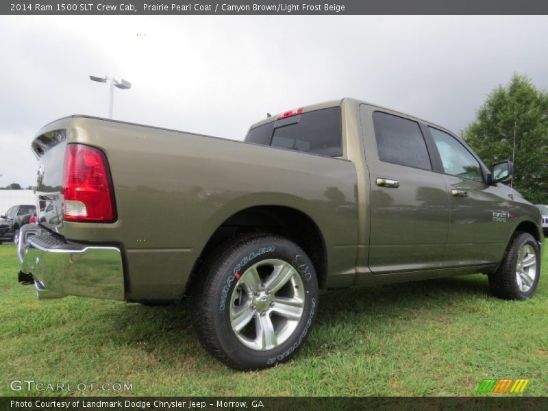 Prairie Pearl Coat / Canyon Brown/Light Frost Beige 2014 Ram 1500 SLT Crew Cab