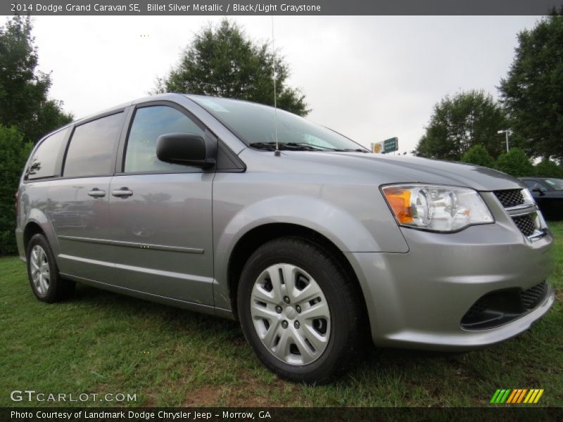 Billet Silver Metallic / Black/Light Graystone 2014 Dodge Grand Caravan SE