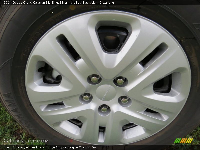 Billet Silver Metallic / Black/Light Graystone 2014 Dodge Grand Caravan SE