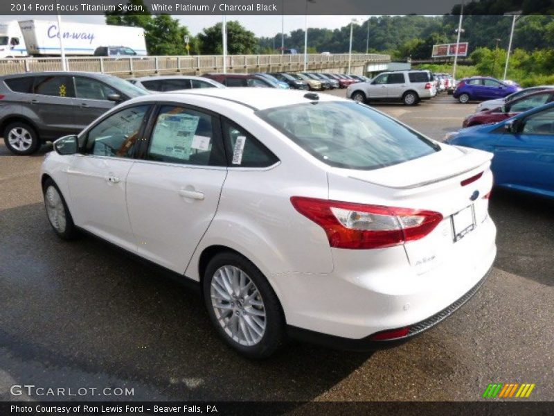White Platinum / Charcoal Black 2014 Ford Focus Titanium Sedan