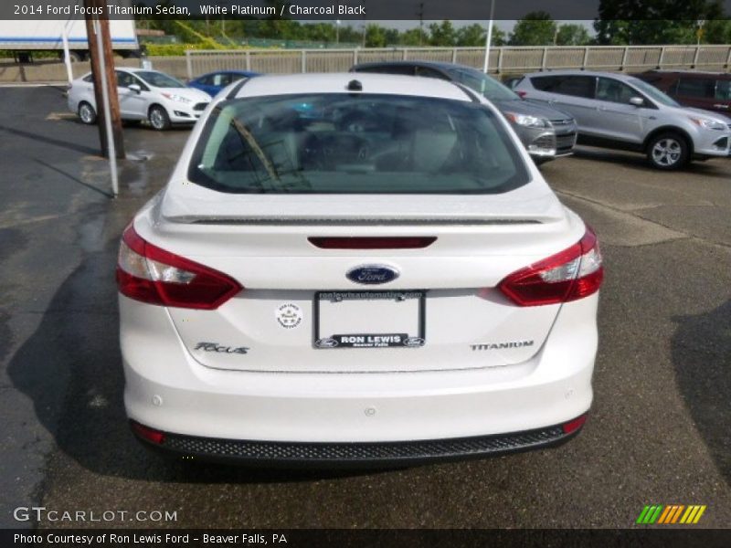 White Platinum / Charcoal Black 2014 Ford Focus Titanium Sedan